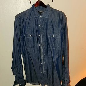 NWOT Express Men's Denim Inspired Shirt